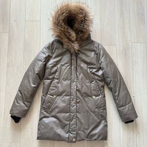 Soia & Kyo Premium Fur Trim Parka Winter Coat Women’s Small Brown